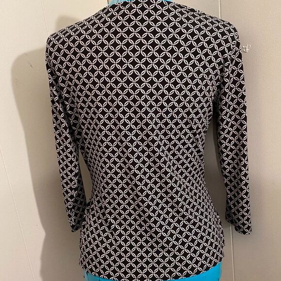 Apt 9 Petite Long Sleeve Faux Wrap Around Top Womens Size Petite Large - Picture 5 of 7